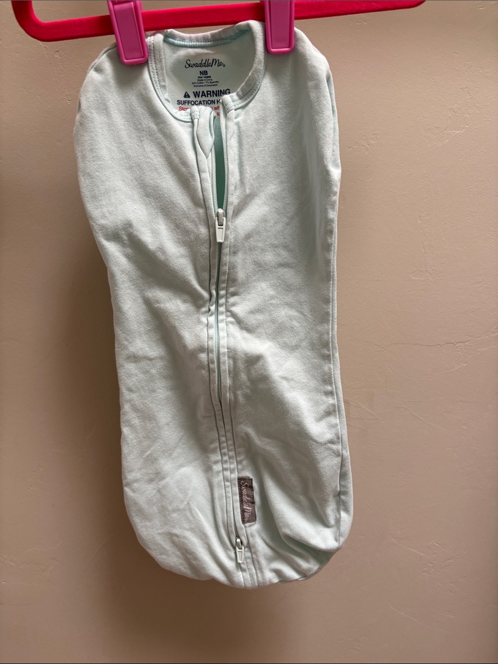 SwaddleMe Mint Zip-Up Baby Swaddle